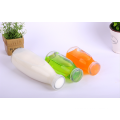 Haonai 200/250/500ml sealed glass milk bottles with the plastic lid